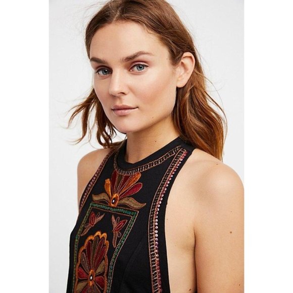 free people isabella embroidery  TANK TOP SIZE M - Picture 6 of 6